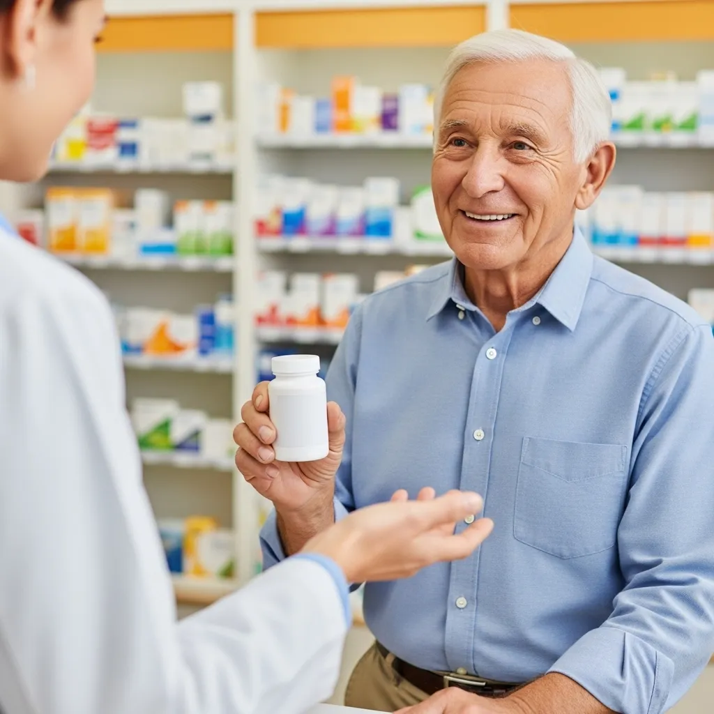 Pharmacist using modern technology