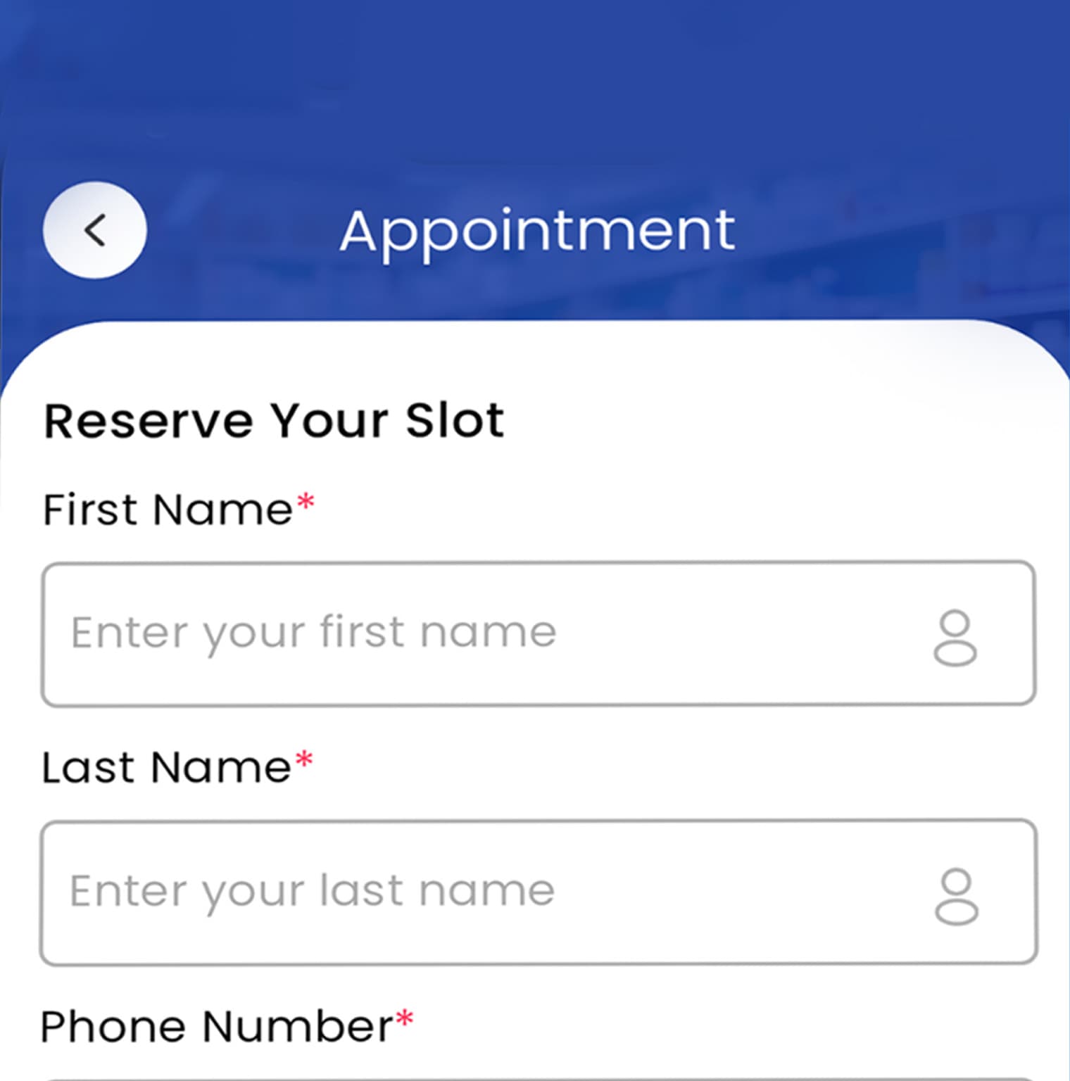Mobile app screenshot showing refill